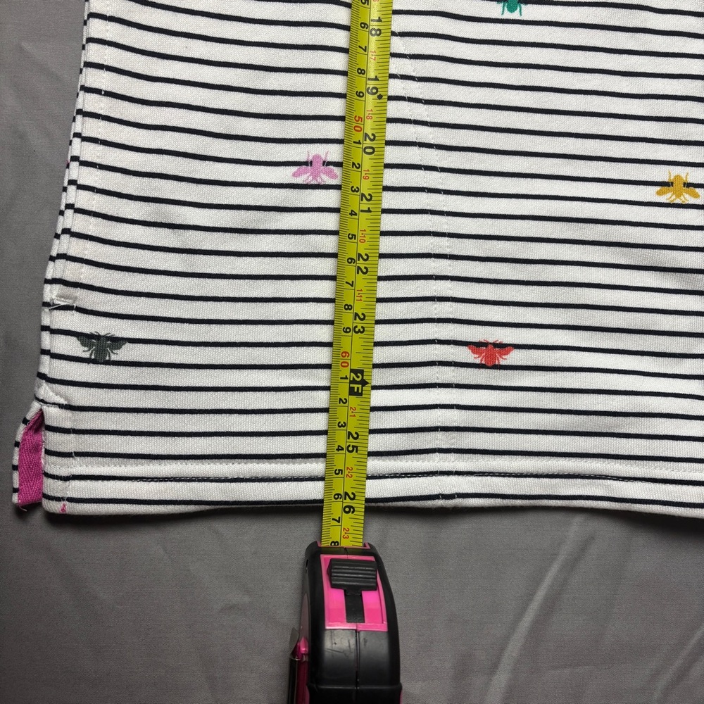 Pip Print Womens Casual Half Zip Sweatshirt - Rainbow Bees Stripe Size 8 - Picture 8 of 10
